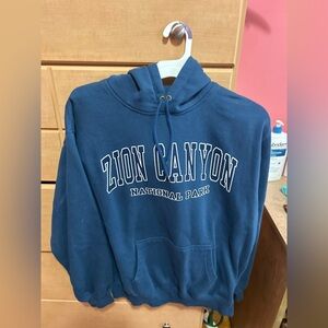 Zion Canyon National Park Navy Hoodie